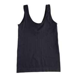 Yummie By Heather Thomson Black Seamless Tank Top Medium Nylon/Spandex Blend